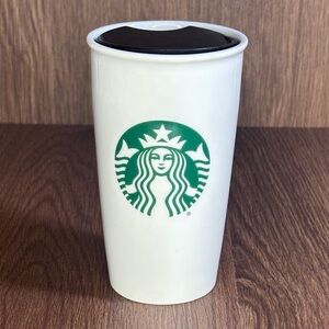 🔥🔥🔥Starbucks Classic White Tumbler with Dark Lid🔥🔥🔥